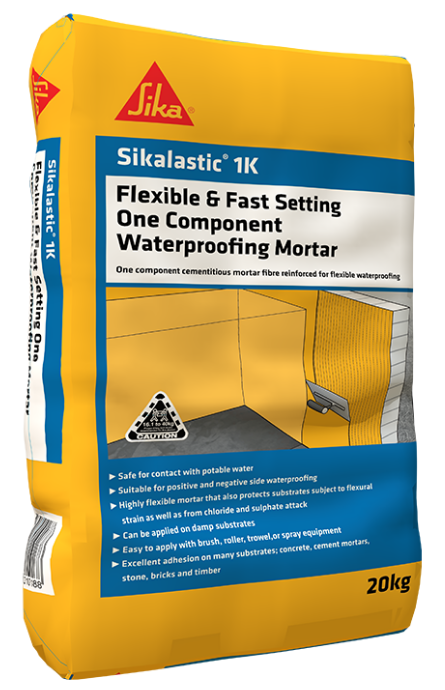 Waterproofing: Sikalastic 1K - 20kg