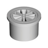 Floor Waste PVC White 100mm Round