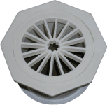 Floor Waste PVC White 100mm Octagonal