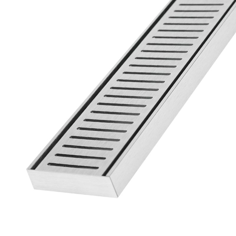 Linear Grate Drain 100x26mm NeXT Gen Silk Silver per metre