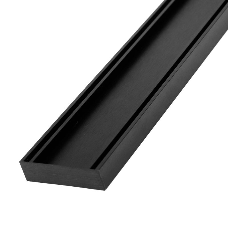 Linear Tile Insert Drain 100x26mm Midnight per Metre