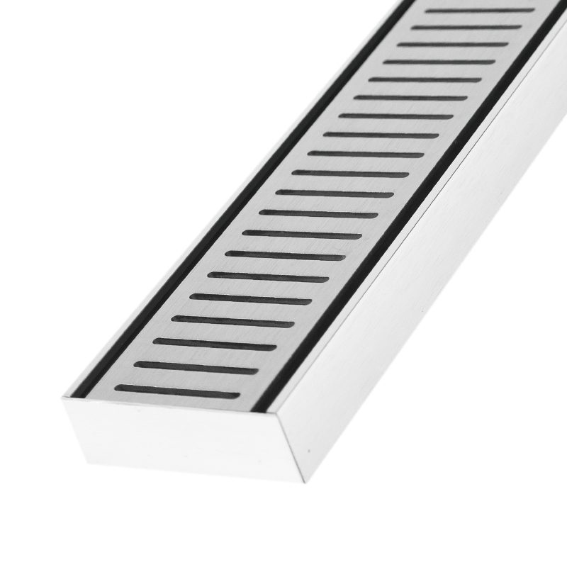 Linear Grate Drain 100x35mm NeXT Gen Silk Silver per metre
