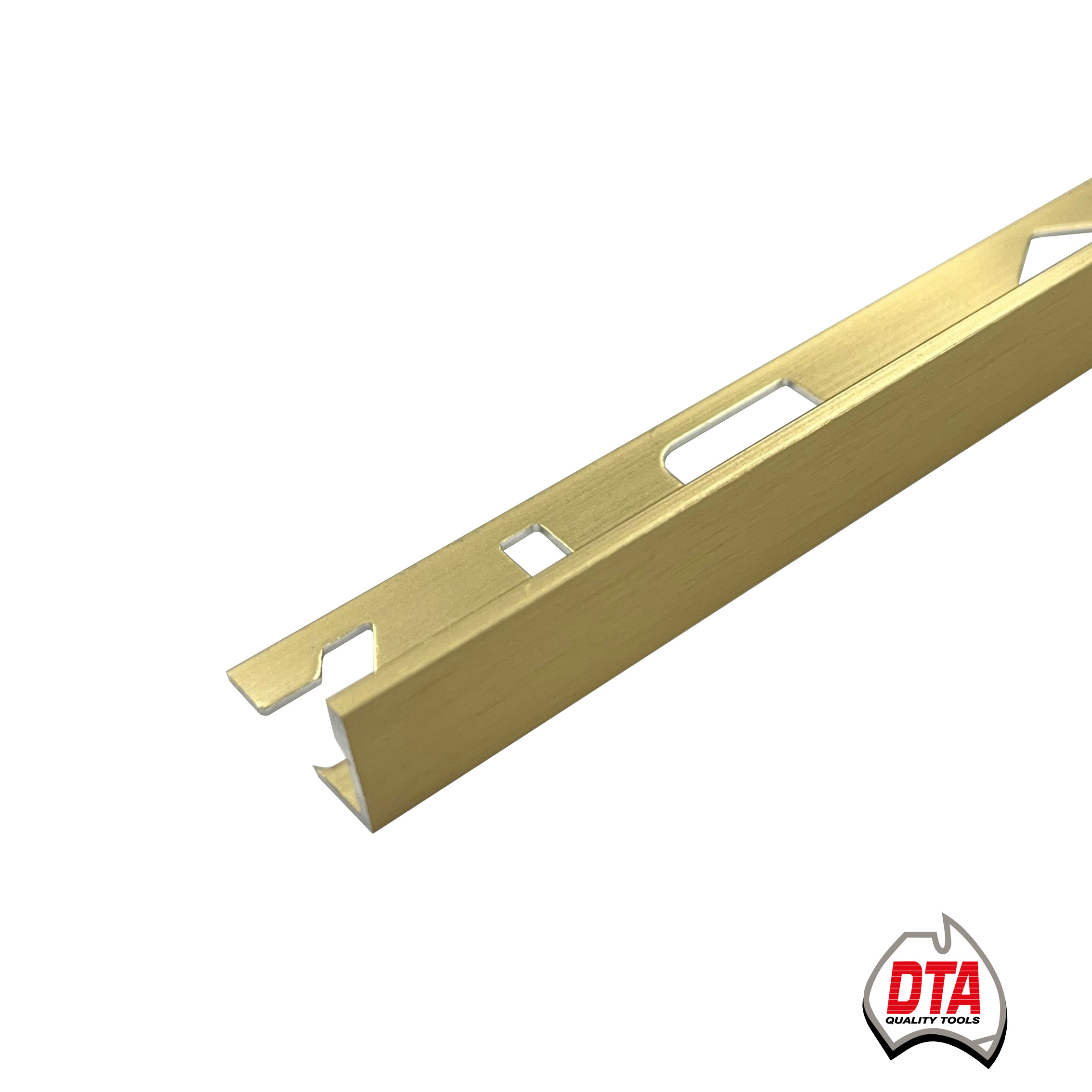 L-shape Angle Brushed Gold Light 10mm Spectrim Aluminium