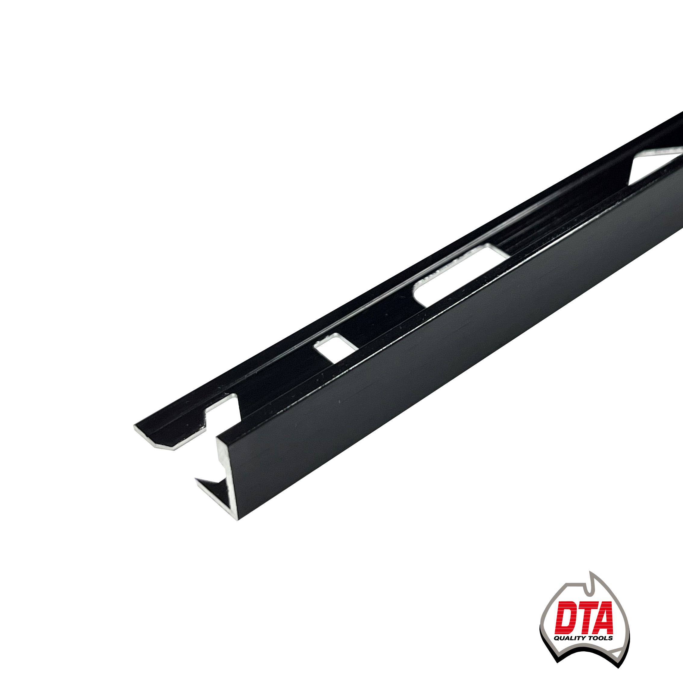 L-shape Angle Brushed Black 15mm Aluminium