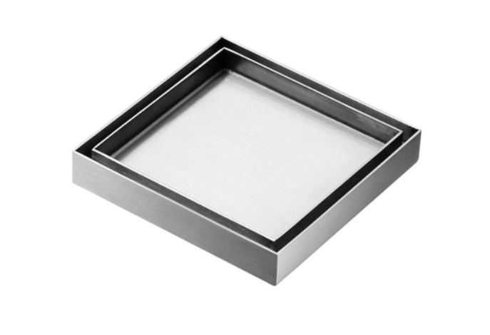 Smart Waste Tile In Silver Alisa 100mm
