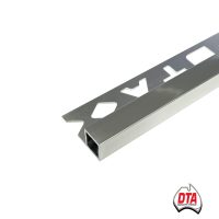 Boxed Square Edge Trim Bright Silver 12mm Aluminium