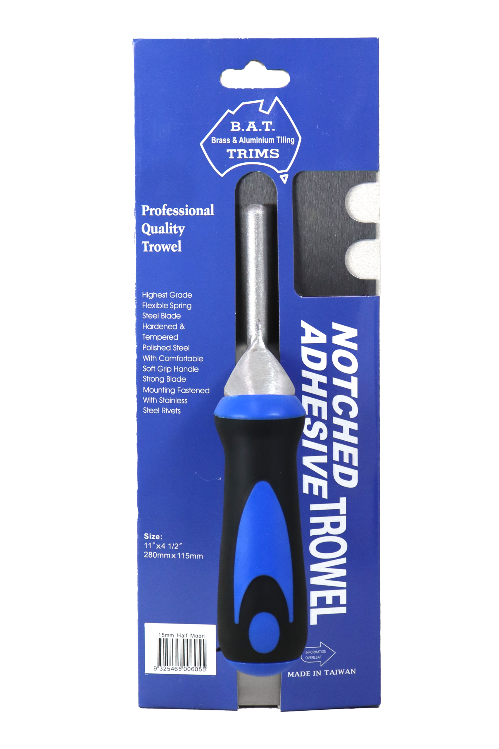 BAT Trims 15mm 'U' Notch Trowel