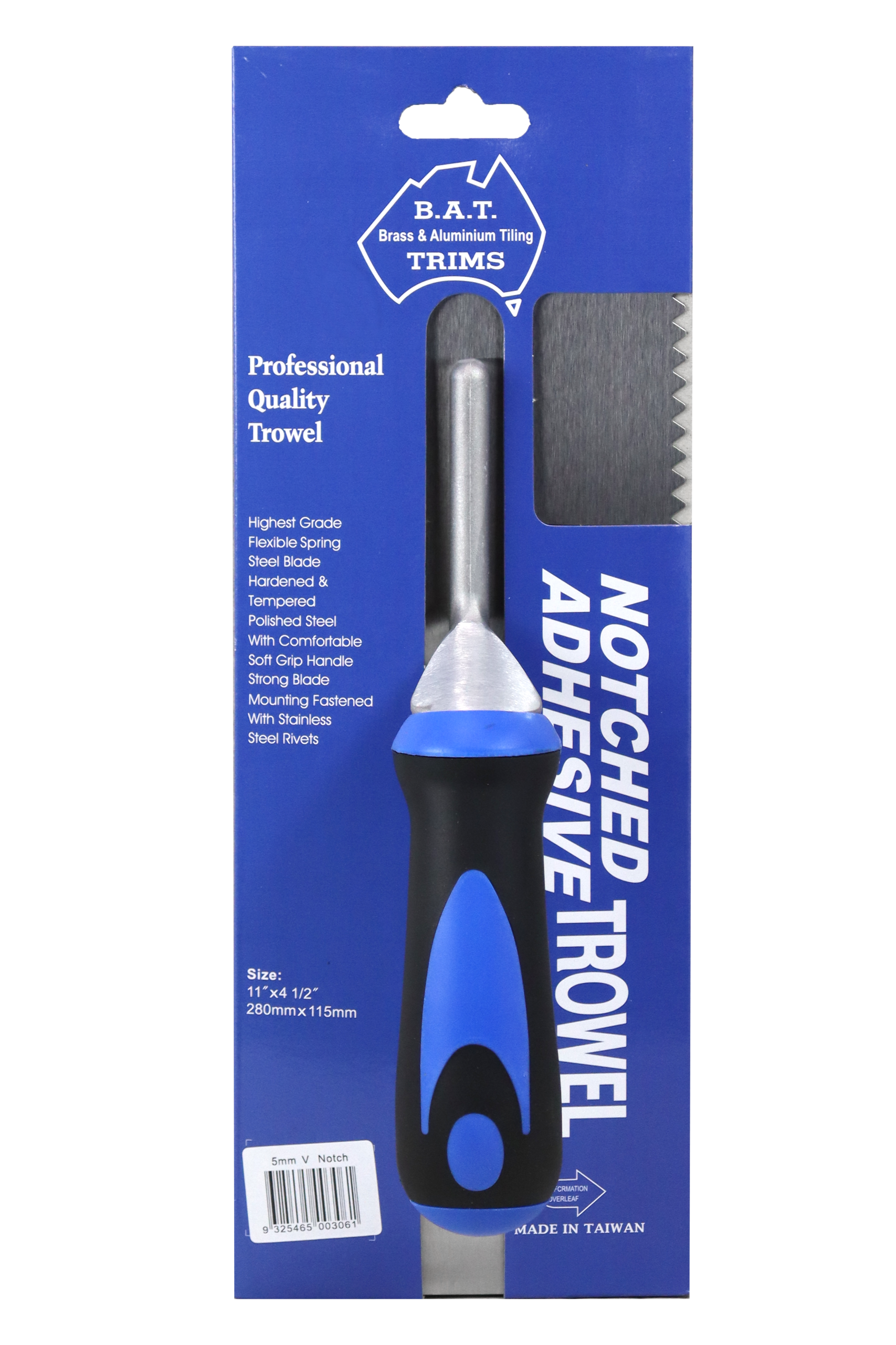 BAT Trims 5mm 'V' Notch Trowel