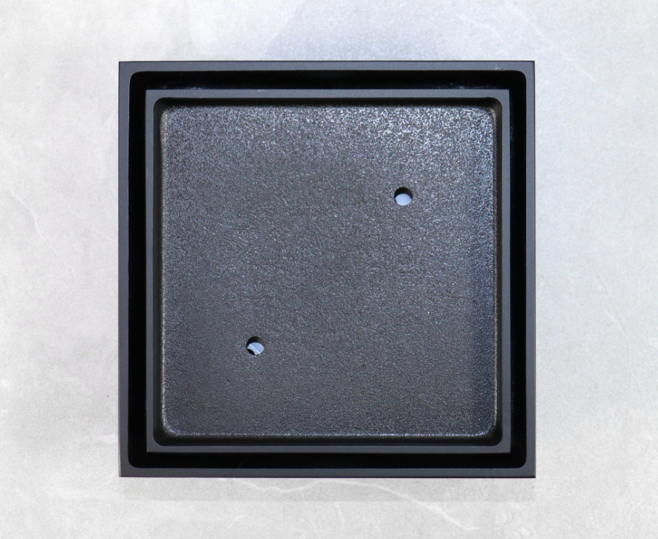 Floor Waste Tile Insert BATLuxe Matt Black 100mm Square