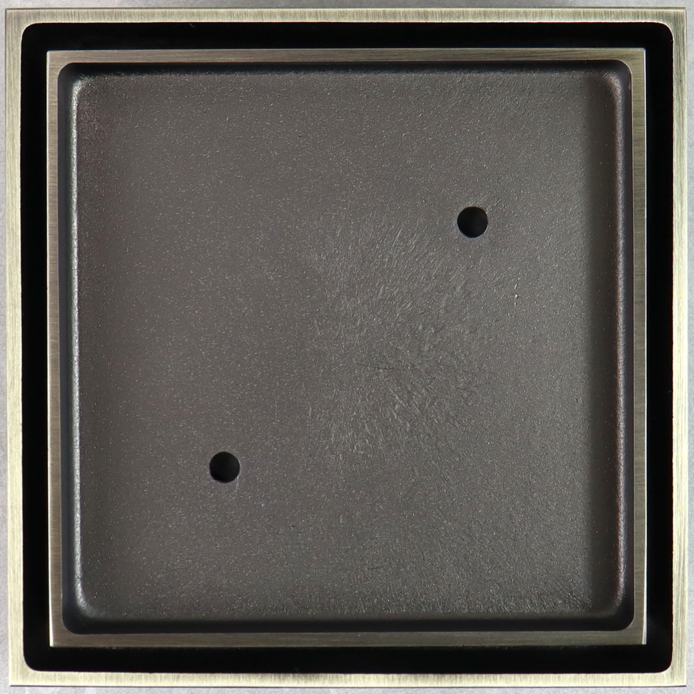 Floor Waste Tile Insert Drain BATLUXE Antique Brass 115x115x45mm Square