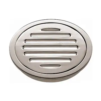 Floor Waste Grate Drain Chrome Brass 080x10mm Round