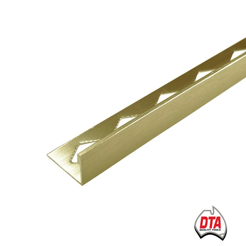 L-shape Angle Brushed Gold 08mm Spectrim Aluminium
