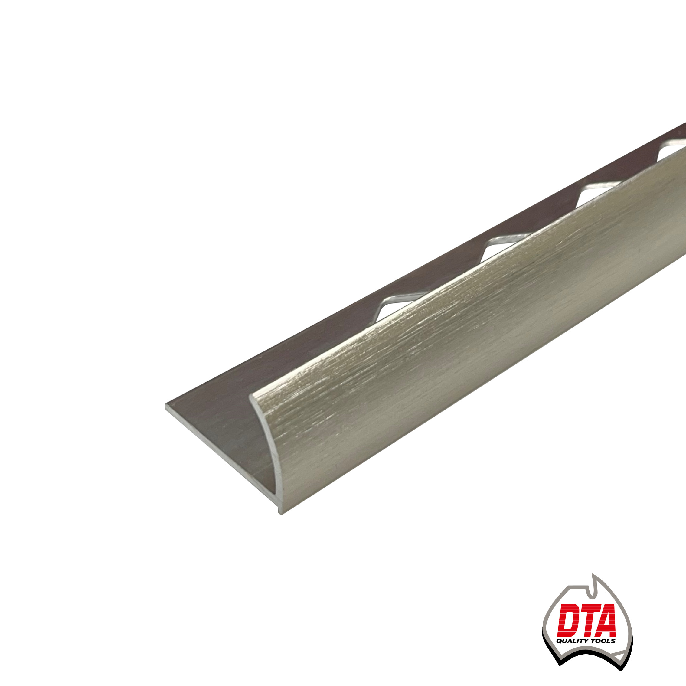 Round Edge Brushed Nickel 10mm Aluminium Angle