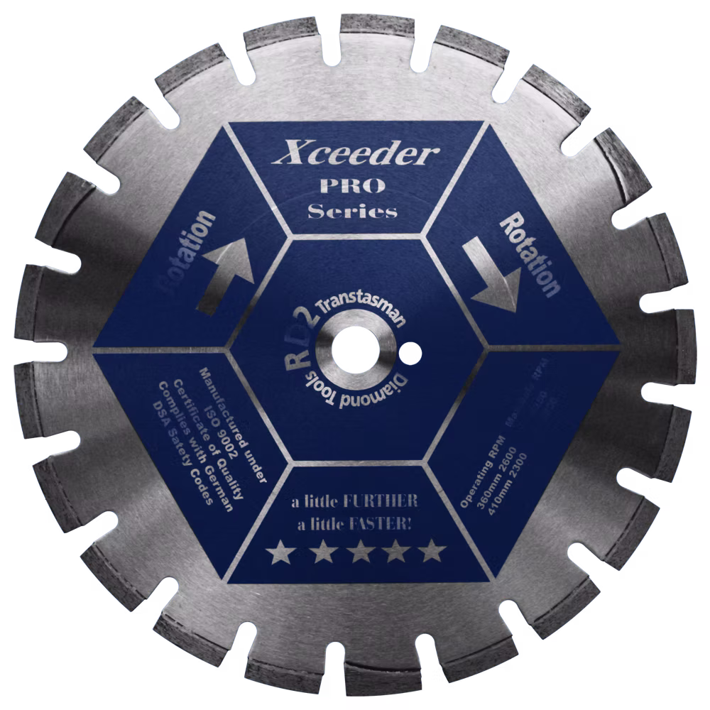 Diamond Blade 250mm (10") Xceeder Pro Laser 'U' Gullet