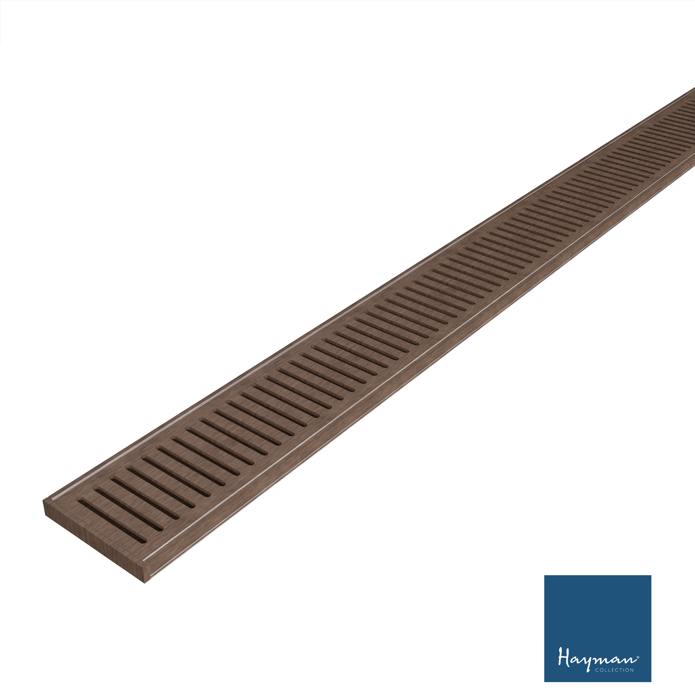 Linear Grate Drain 100x14mm Brushed Copper per metre