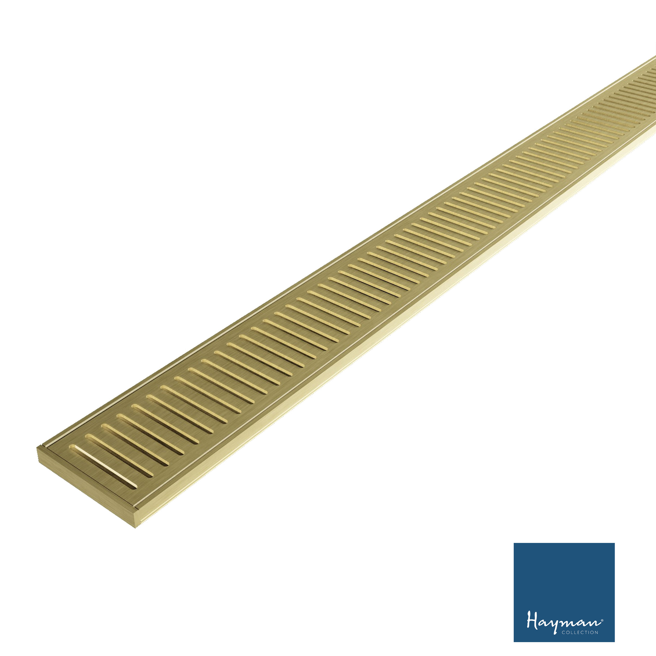 Linear Grate Drain 100x14mm Brushed Gold Per Metre