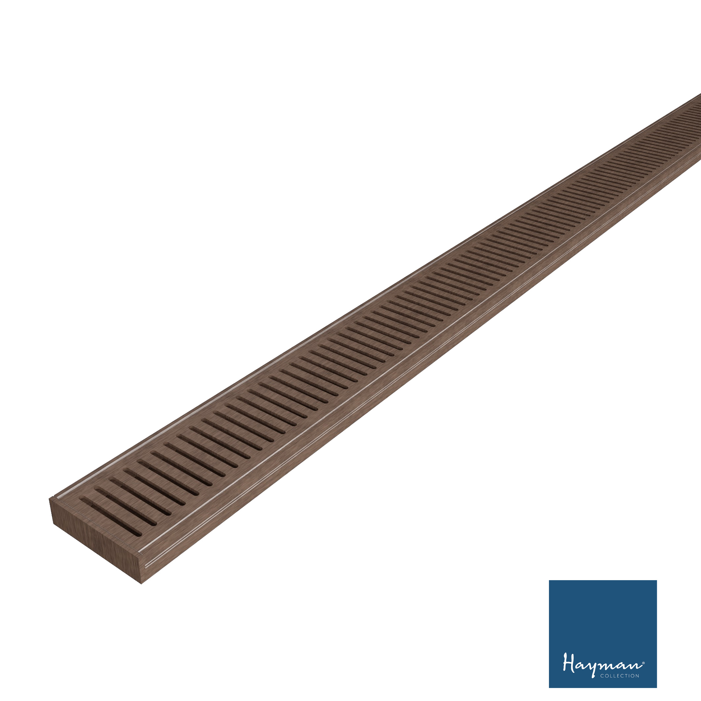 Linear Grate Drain 100x26mm Brushed Copper per Metre