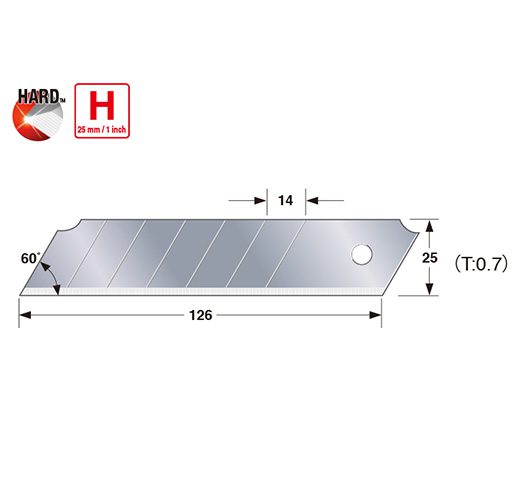 Utility Knife Replacement Blades 10pk suit Tajima Rock Hard 25mm