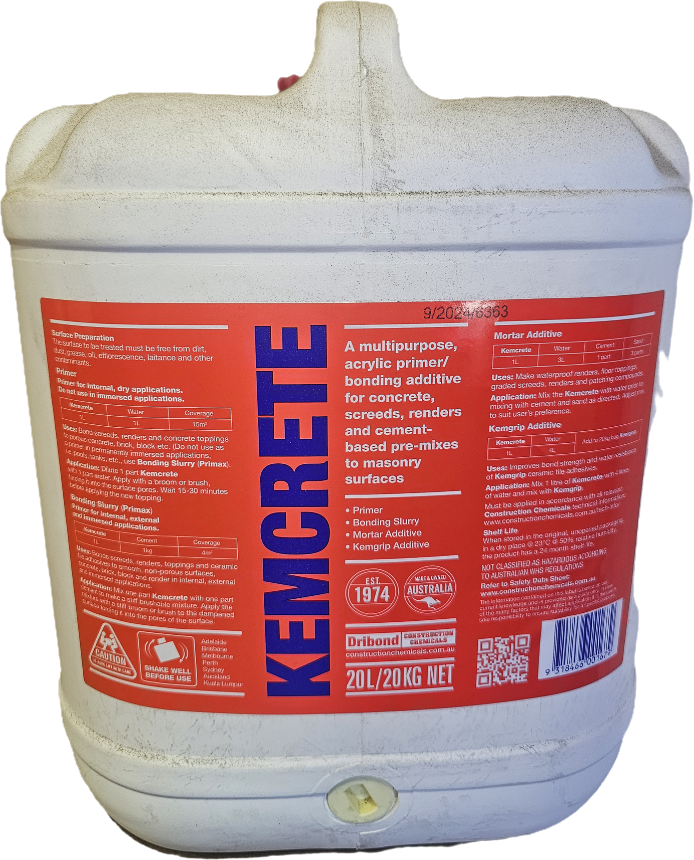 Dribond Construction Chemicals Kemcrete 20lt