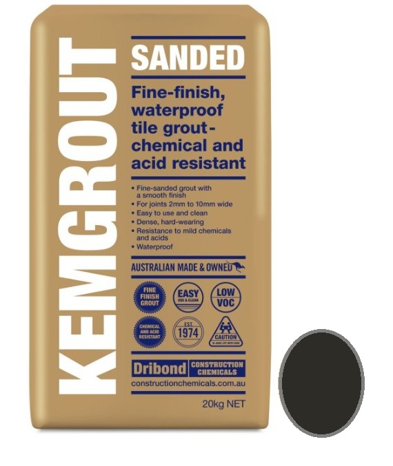Kemgrout Sanded Black Grout 20kg