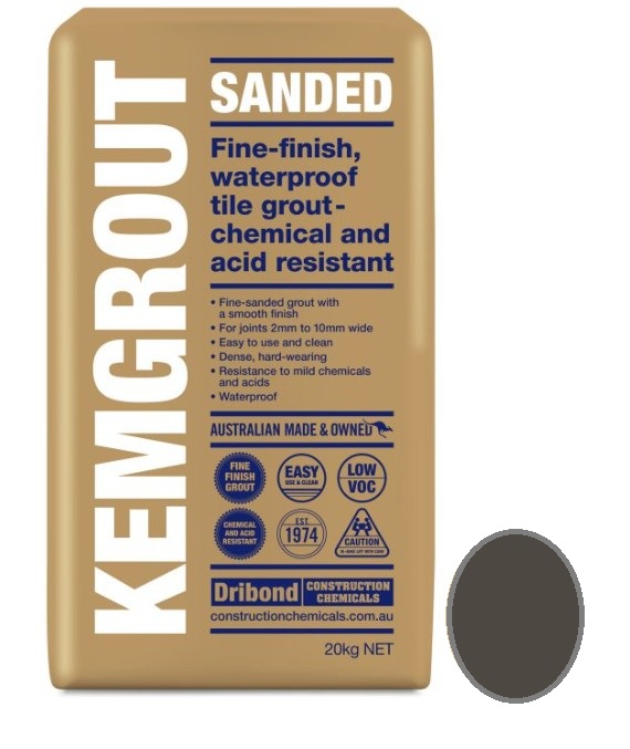 Kemgrout Sanded Charcoal Grout 20kg