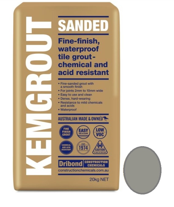 Kemgrout Sanded Mid Grey Grout 20kg