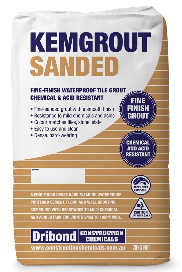 Kemgrout Sanded 20kg Light Grey Grout