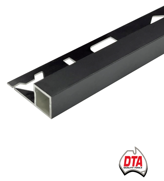 Aluminium Mosaic Corner Angle Matt Black 10mm DTA