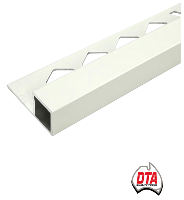 Aluminium Mosaic Corner Angle Matt White 10mm DTA