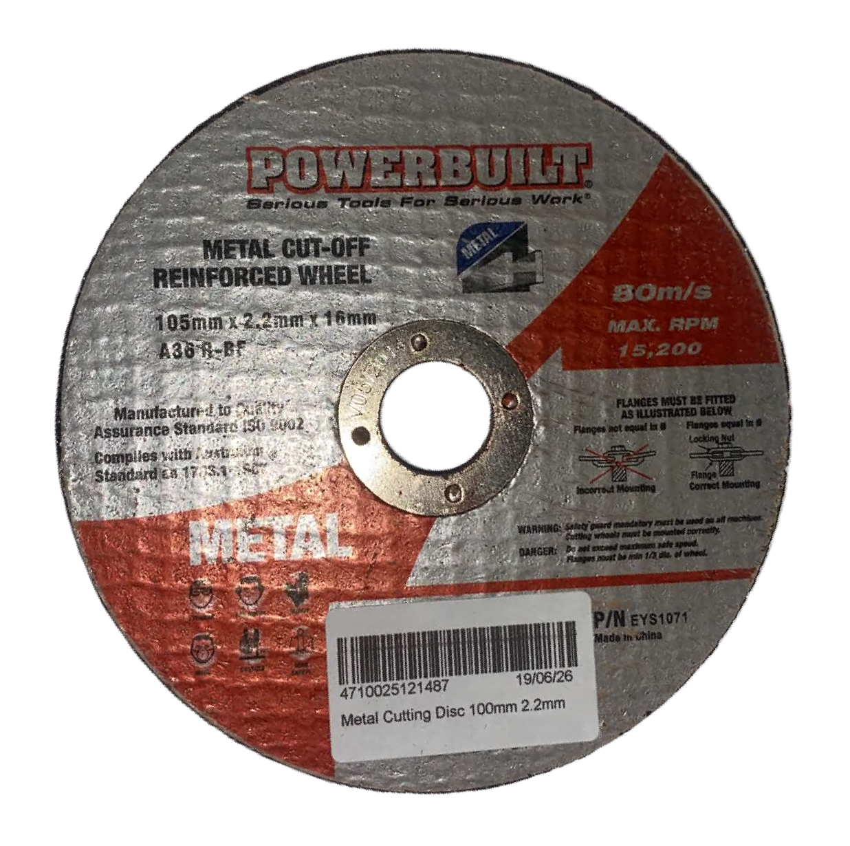 Metal Cutting Disc 100mm X 2.2mm