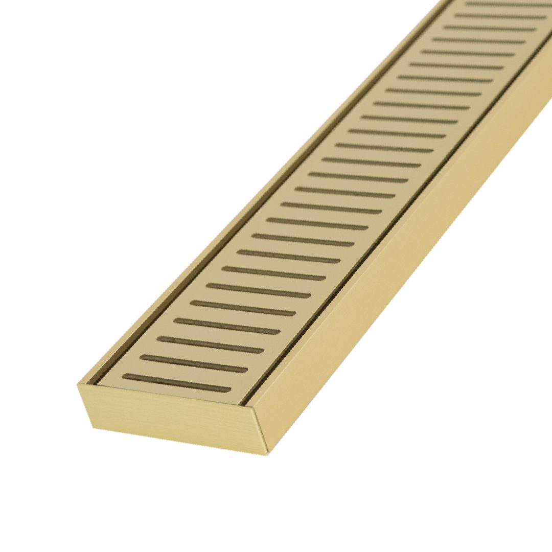 Linear Grate Drain 100x26mm NeXT Gen Matte Gold per metre