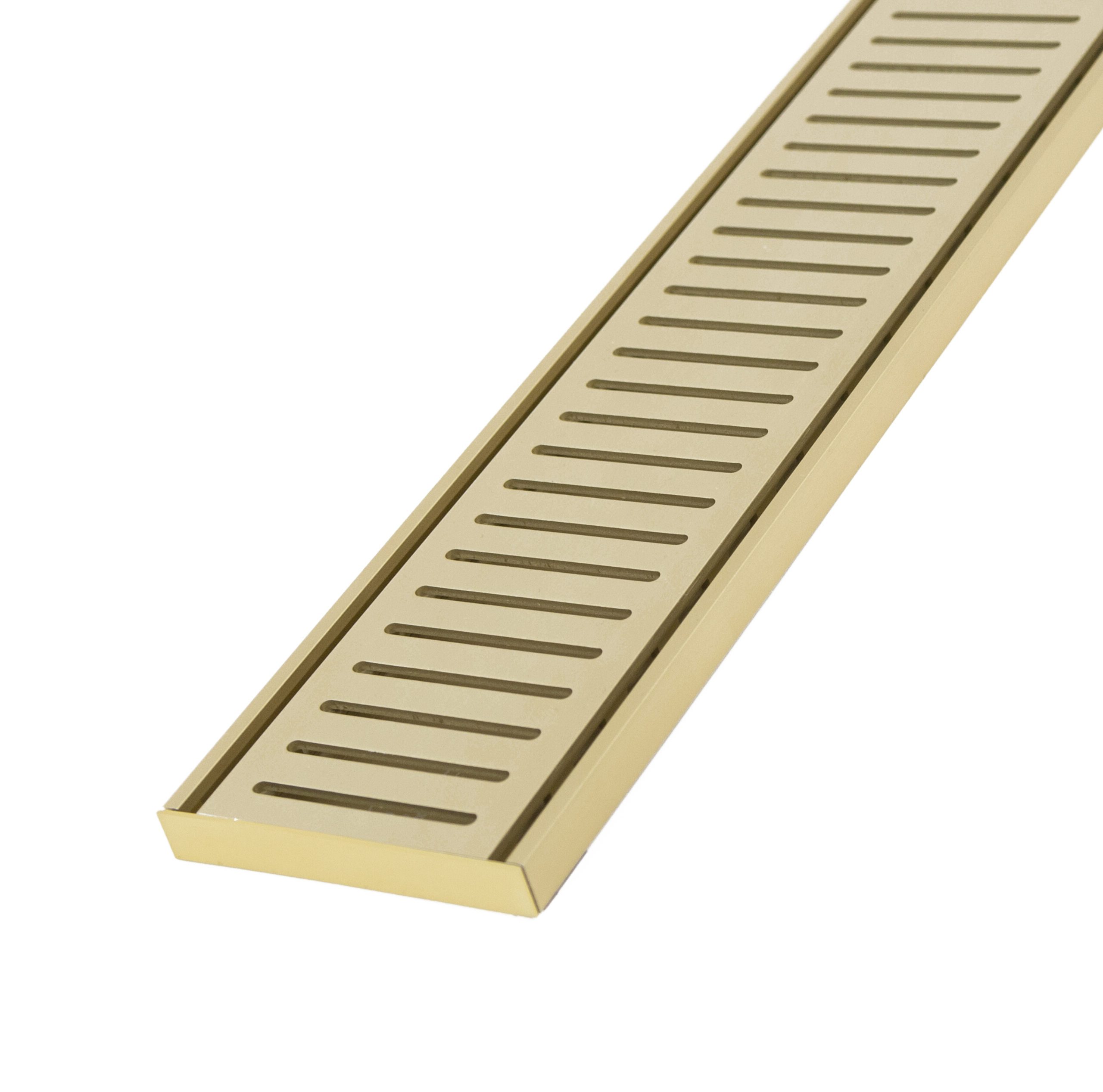 Linear Grate Drain 100x14mm NeXT Gen Matte Gold per Metre