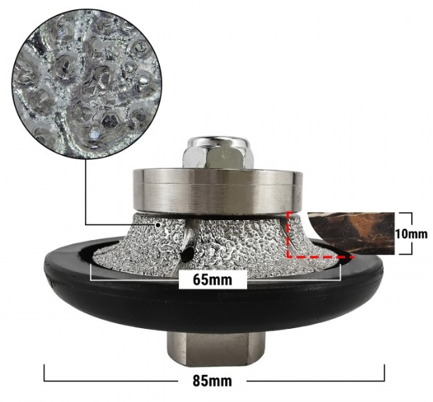 Profile Wheel Half Bullnose 10mm