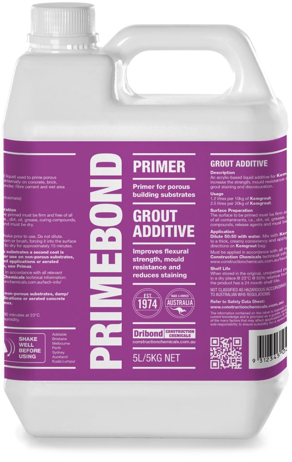 Dribond Construction Chemicals PrimeBond 05Lt