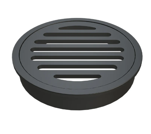 Waste Matt Black Round 100mm Art