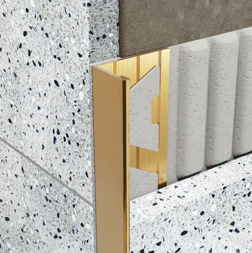 L-shape Angle Brushed Gold 10mmx304grade Stainless Steel