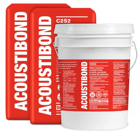 Dribond Construction Chemicals Acoustibond Unit - 1 x 20lt drum & 2 x 12.5kg bags