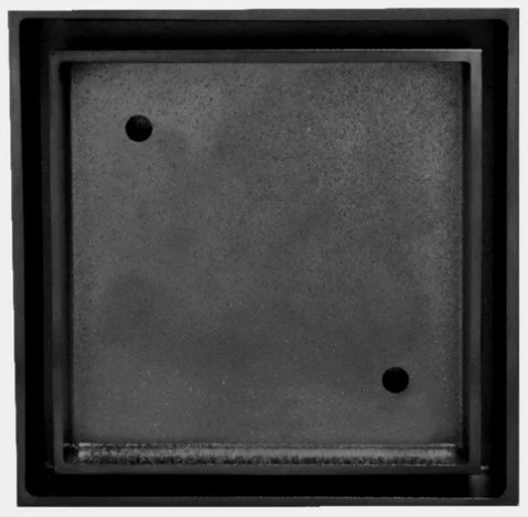 BATLUXE Tile Insert Drain Matt Black 115x115x45mm Square