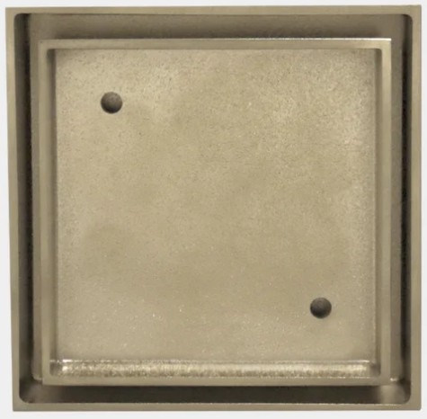 BATLUXE Tile Insert Drain Antique Brass 115x115x45mm Square