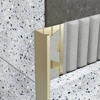 L-shape Angle Brushed Matt Gold 10mm Aluminium