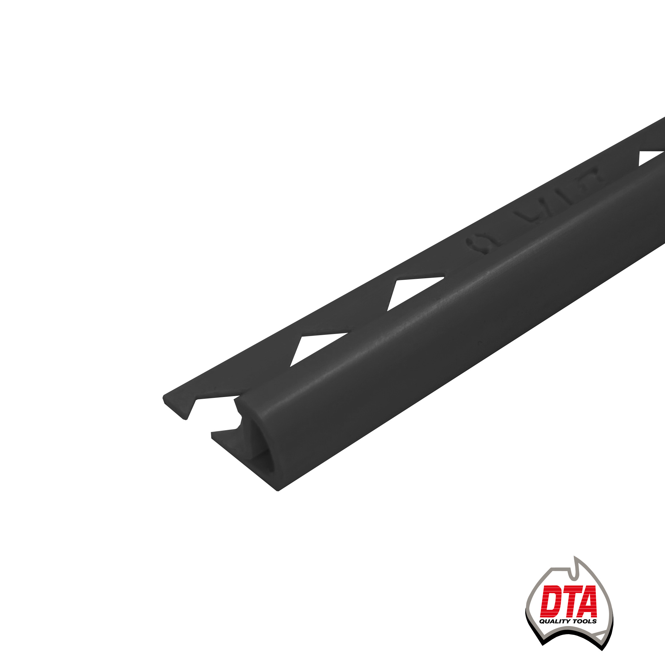 Round Edge Black 6mm X 2.5m PVC Trim