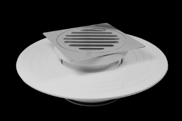 Floor Waste 80/50 Square with Height Adjustable Flange