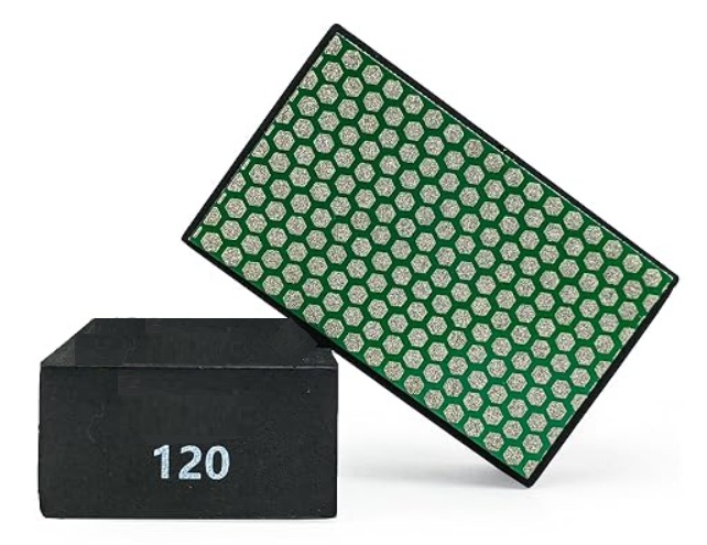Hand Pad 120# Black Eco Hexagon C-Cut