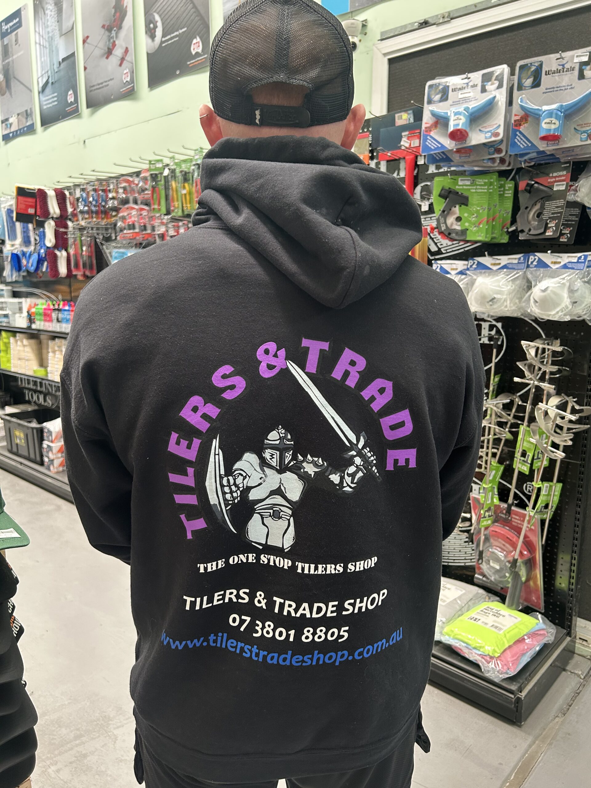 Tilers & Trade Shop Hoodie Large Black