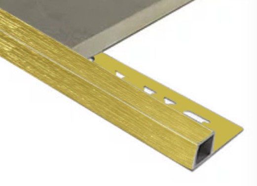 Aluminium Mosaic Corner Angle Bright Gold 10mm BAT Trims