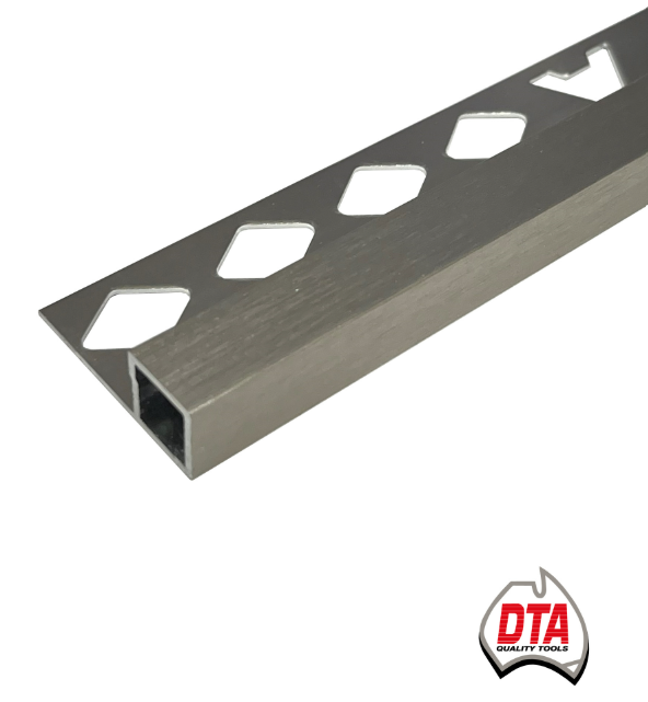 Aluminium Mosaic Corner Angle Brushed Finish 08mm DTA