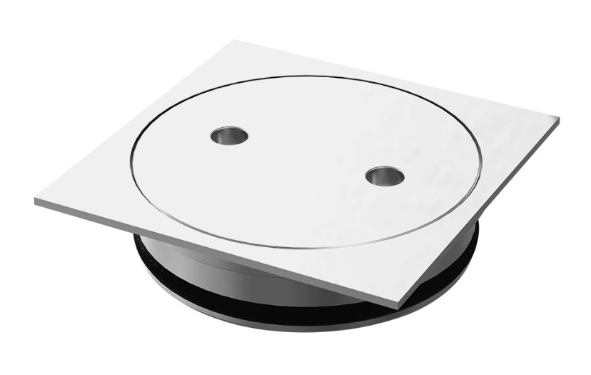 Floor Waste Clear Out Inspection Outlet Drain Stainless Steel 100mm Square