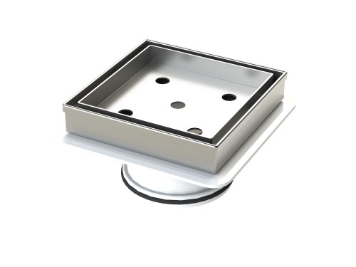 Floor Waste Megaflex Tile Insert Drain Stainless Steel 080mm Square