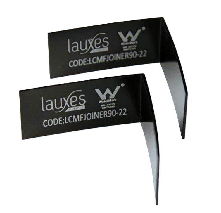 Lauxes Joiner 90 Degree Aluminium Midnight 22mm x 2pk