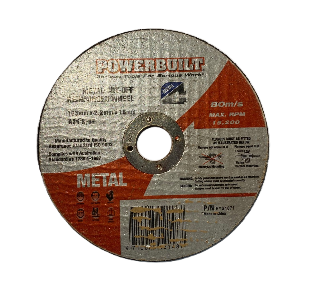 Metal Cutting Disc 100mm x 0.8mm